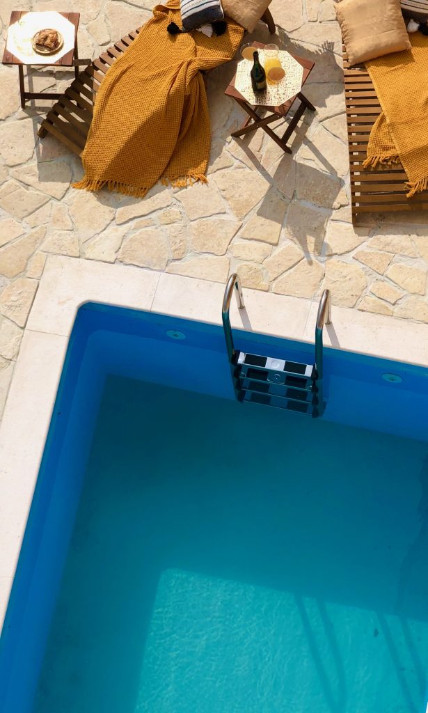 Pool area at MiaBella Resort, Drage