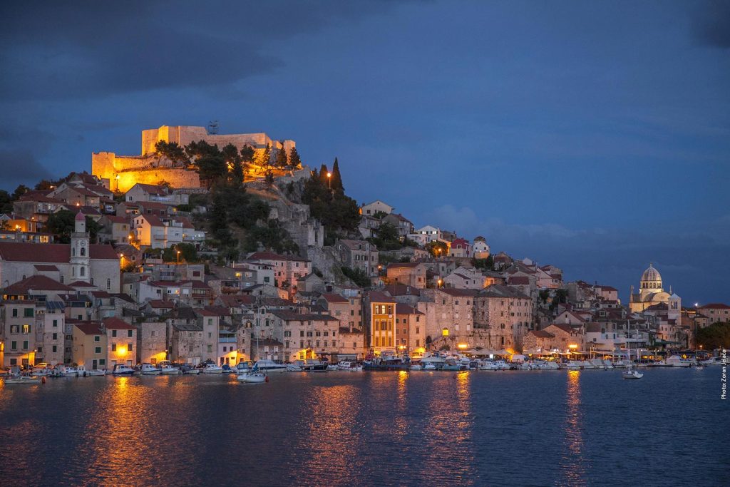 Sibenik coastline view along the cycling route